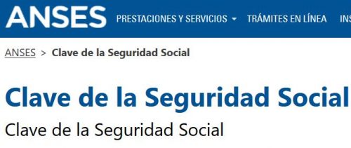 Clave de la Seguridad Social ANSES 23 15