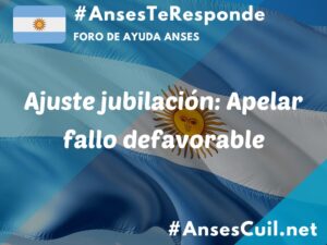 ajuste jubilacion apelar fallo defavorable 2938