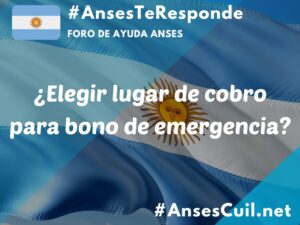 elegir lugar de cobro para bono de emergencia 5216