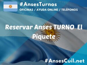 reservar anses turno el piquete 1566